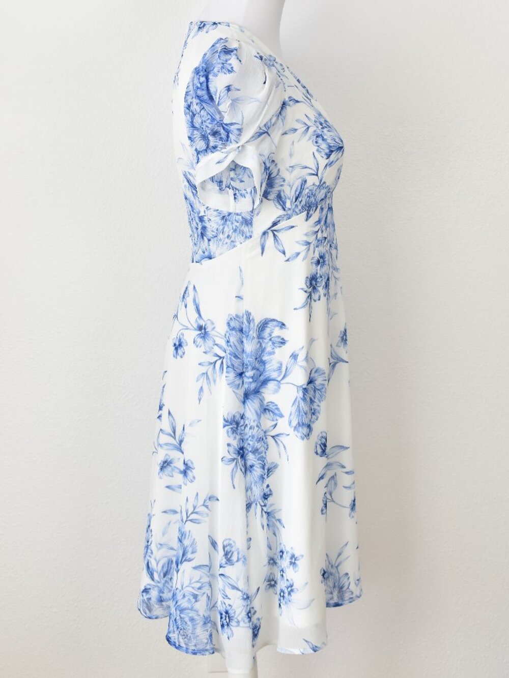 Calvin Klein Floral Chiffon A-Line Dress - 2 - Picture 5 of 11